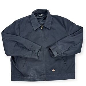 Dickies‎ Jacket Men's 2XL Black Eisenhower Full Zip Quilted Lined Coat Workwear